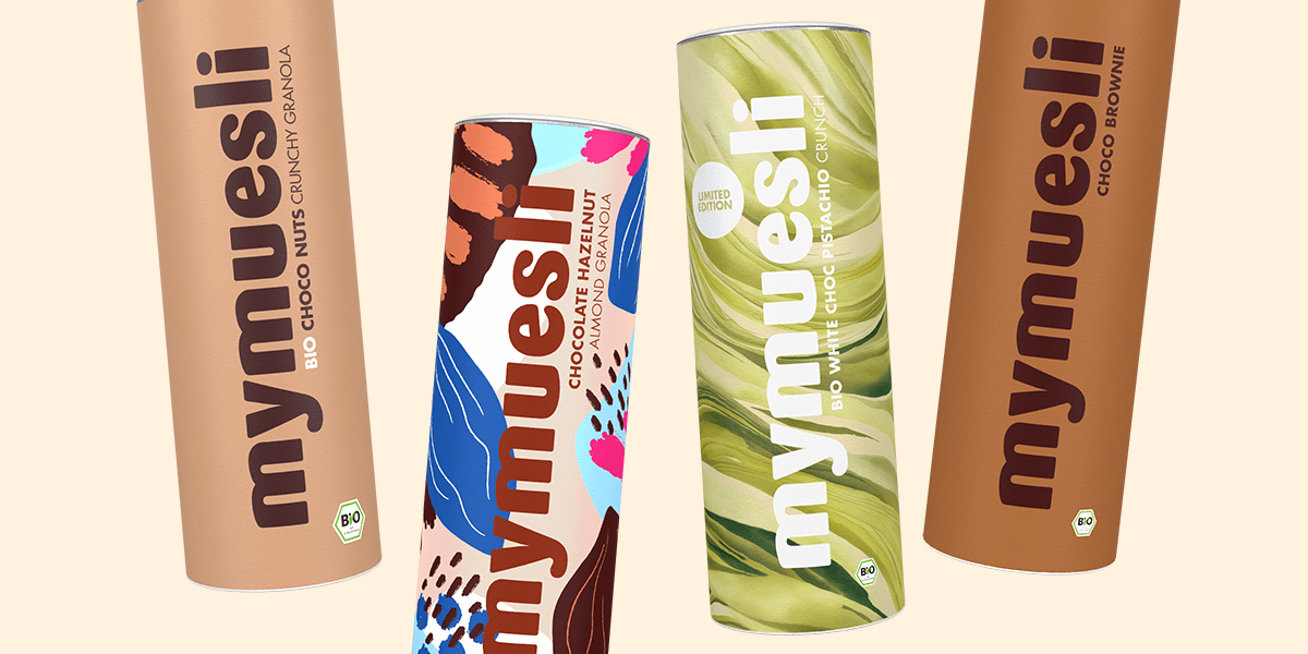 mymuesli Bio Choc Nuts Fan Paket mit 4 knusper Müslis und Granolas für Schoko-Fans