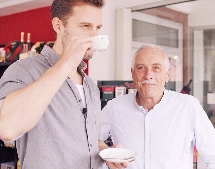 mymuesli gemeinsam mit Franz Thiele in Emden beim Tee probieren