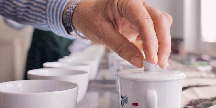 Unser Teeexperte Franz Thiele beim Zutaten auswählen für Tree of Tea