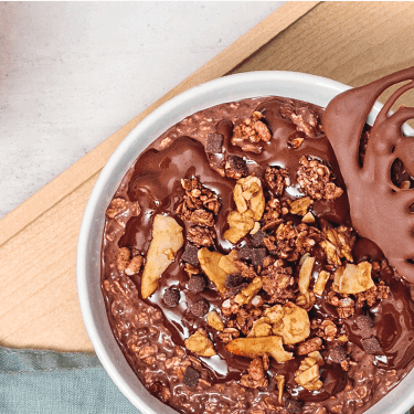 Chocolate Overnight Oats in einer Schüssel