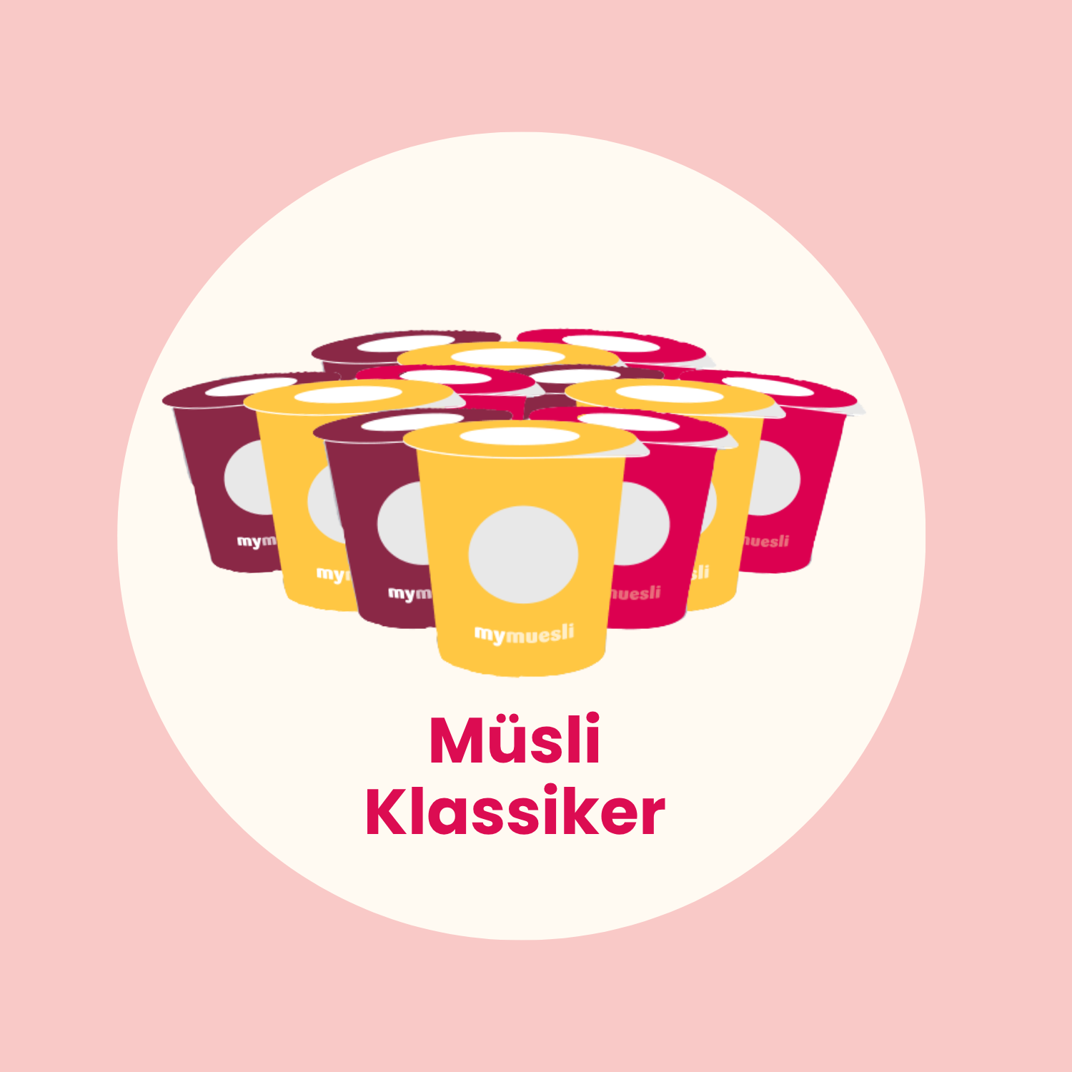 12 Müsli Portionsbecher in verschiedenen Sorten