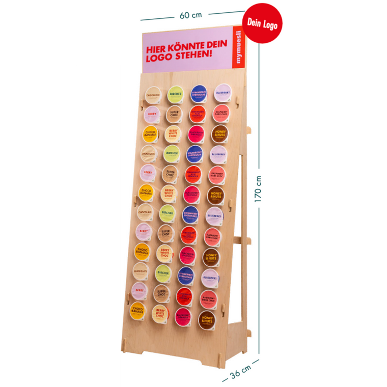 mymuesli Müsliboard mit 48 Portionsbechern