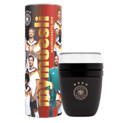 DFB Mannschafts-Mix mymuesli Dose und Mepal Becher mit DFB Logo