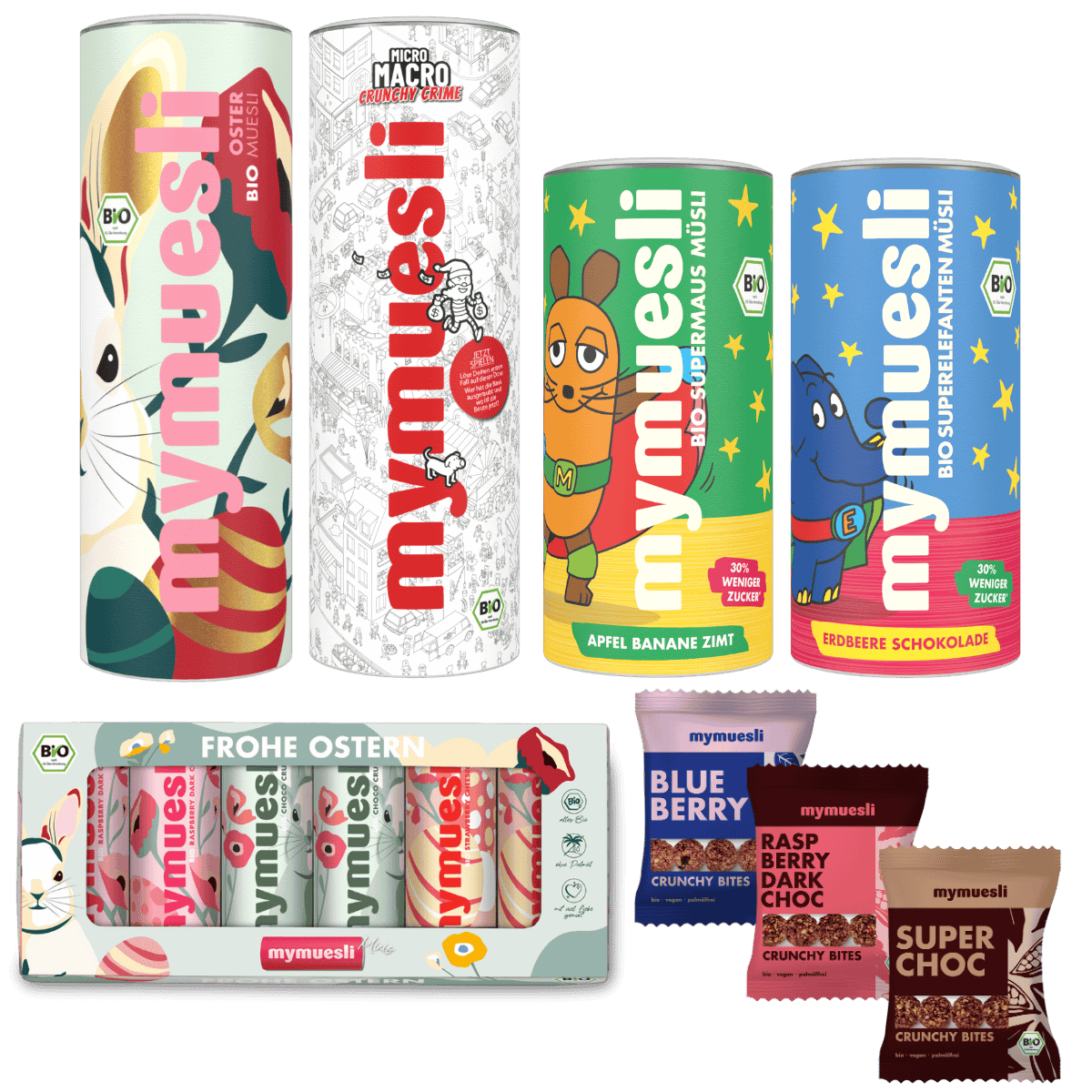 Produktabbildungen des Oster Familien Pakets