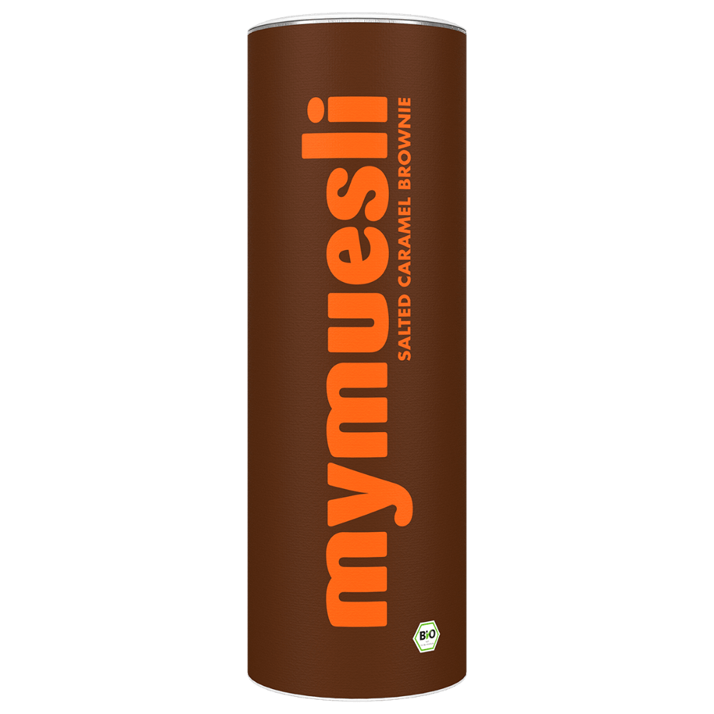 Produktverpackung von Salted Caramel Brownie.
