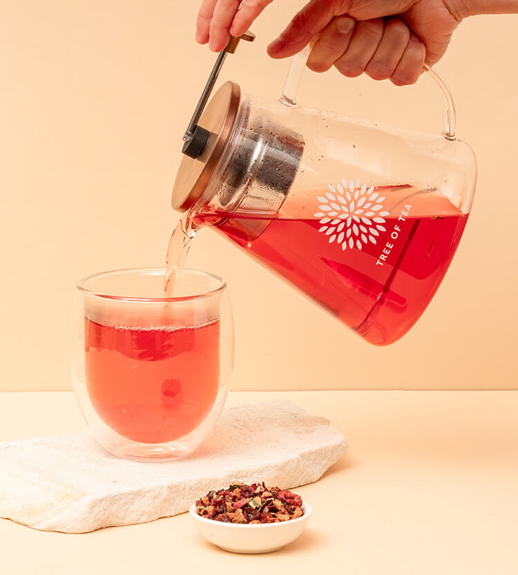 Glaskanne mit Sieb mymuesli Tree of Tea