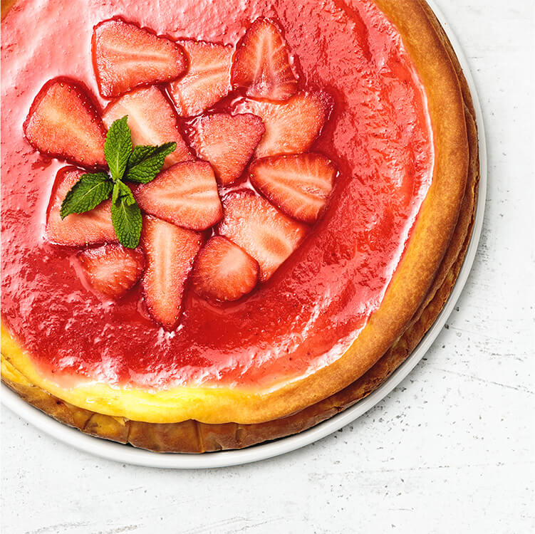 Strawberry Cheesecake auf dem Teller