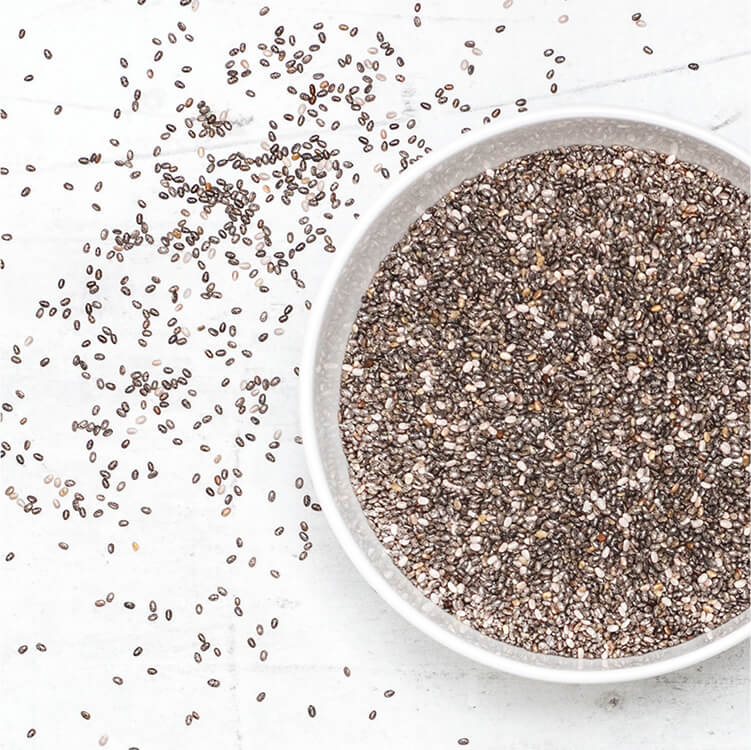 Chia Samen in einer Schale