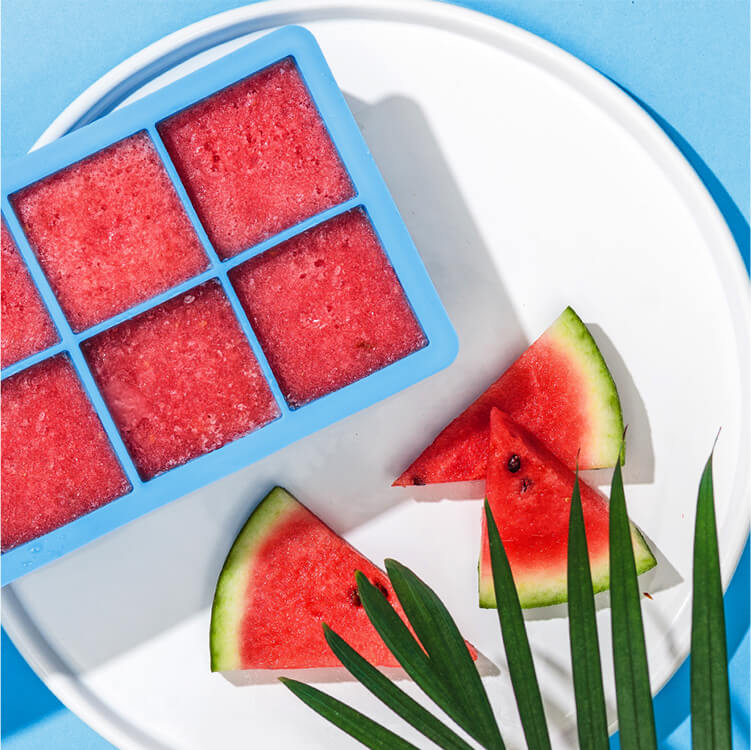 Eiswürfelform mit Melone