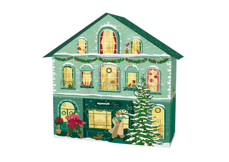 mymuesli Adventskalender Haus (grün)