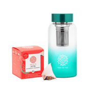 Tree of Tea Ice Tea Starter Set bestehend aus Ice Tea Watermelon Strawberry und der Tree of Tea Ice Tea Bottle in türkis.