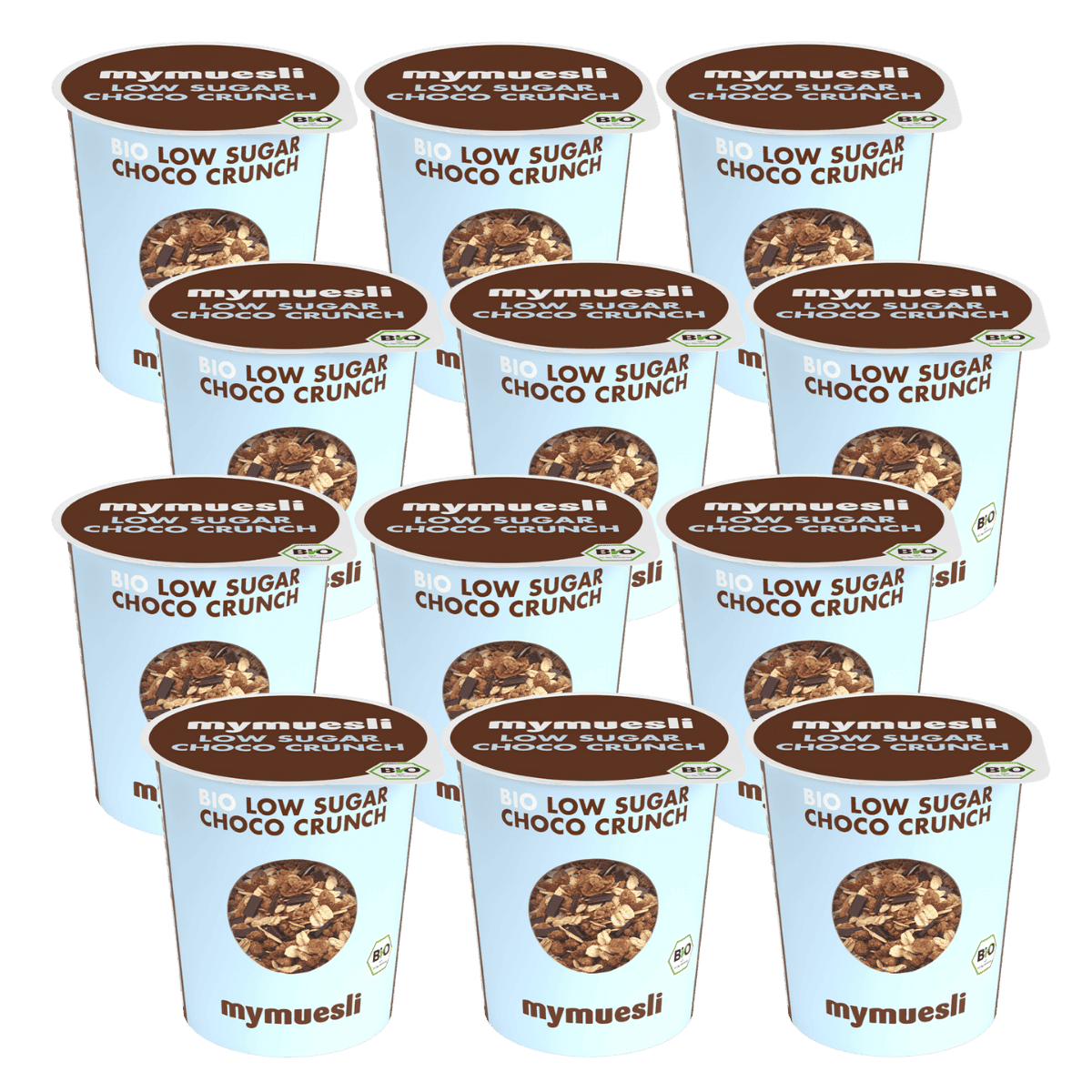 mymuesli Portionsbecher Low Sugar Choco-Crunch 12er Pack