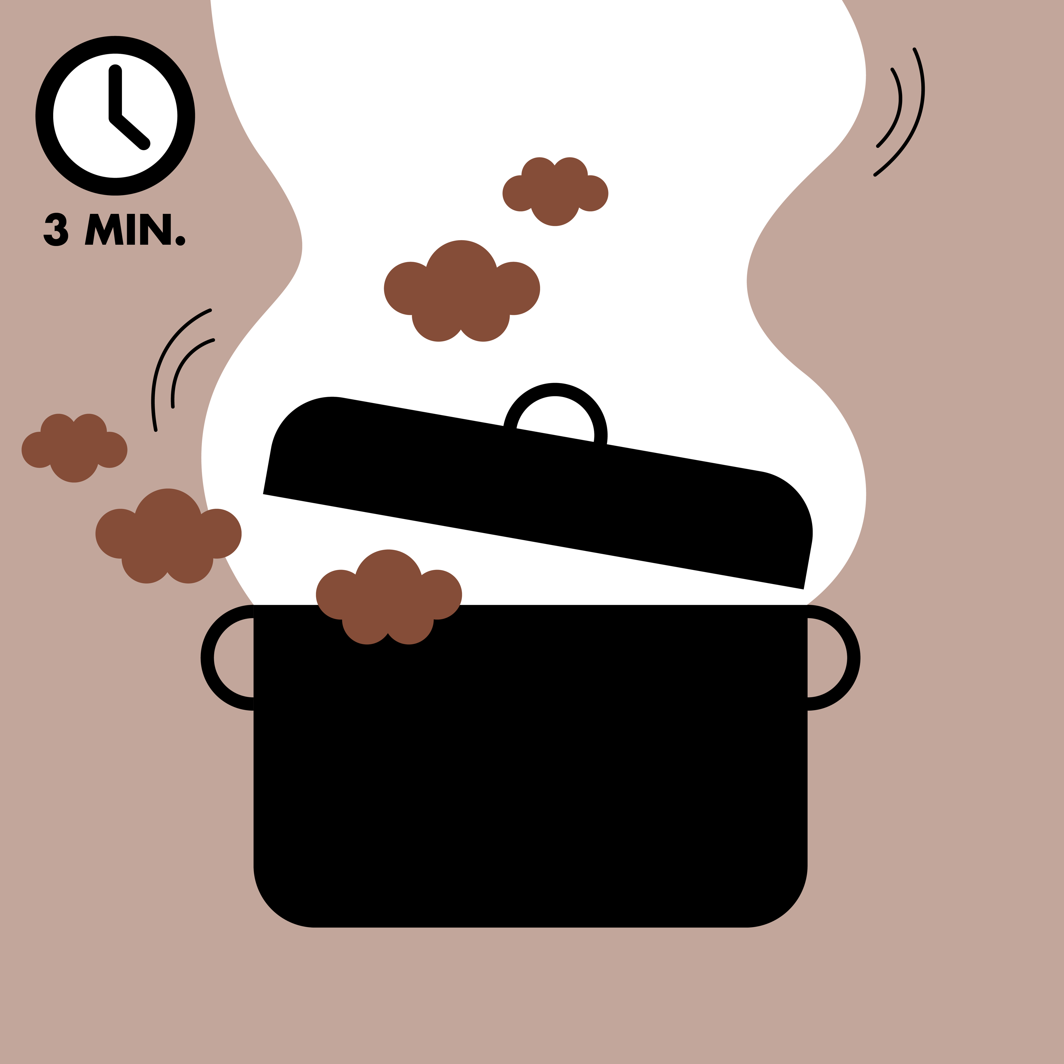 Topf kurz aufkochen und für 3 Minuten köcheln lassen.