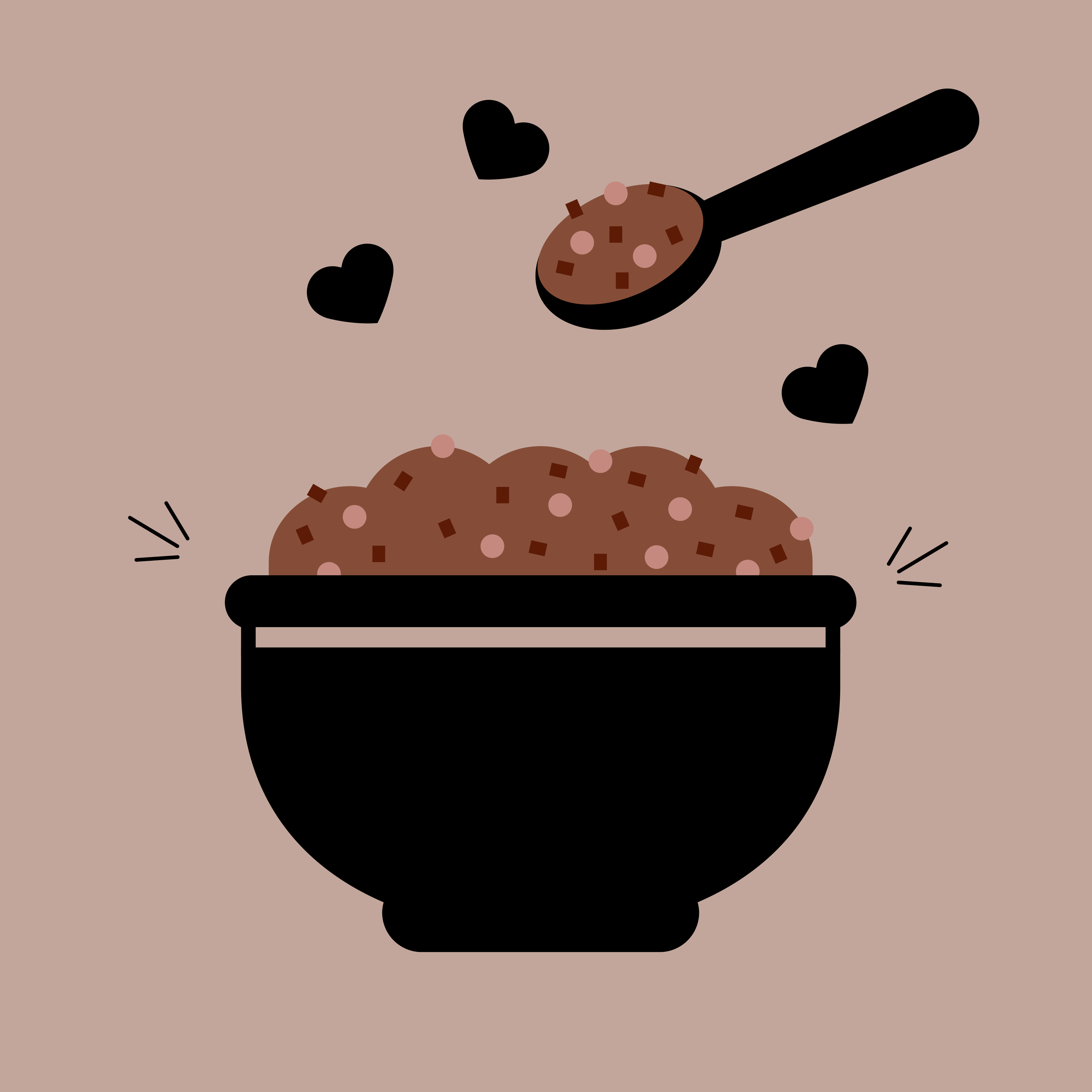 Eine Schüssel mit dem fertigen Porridge