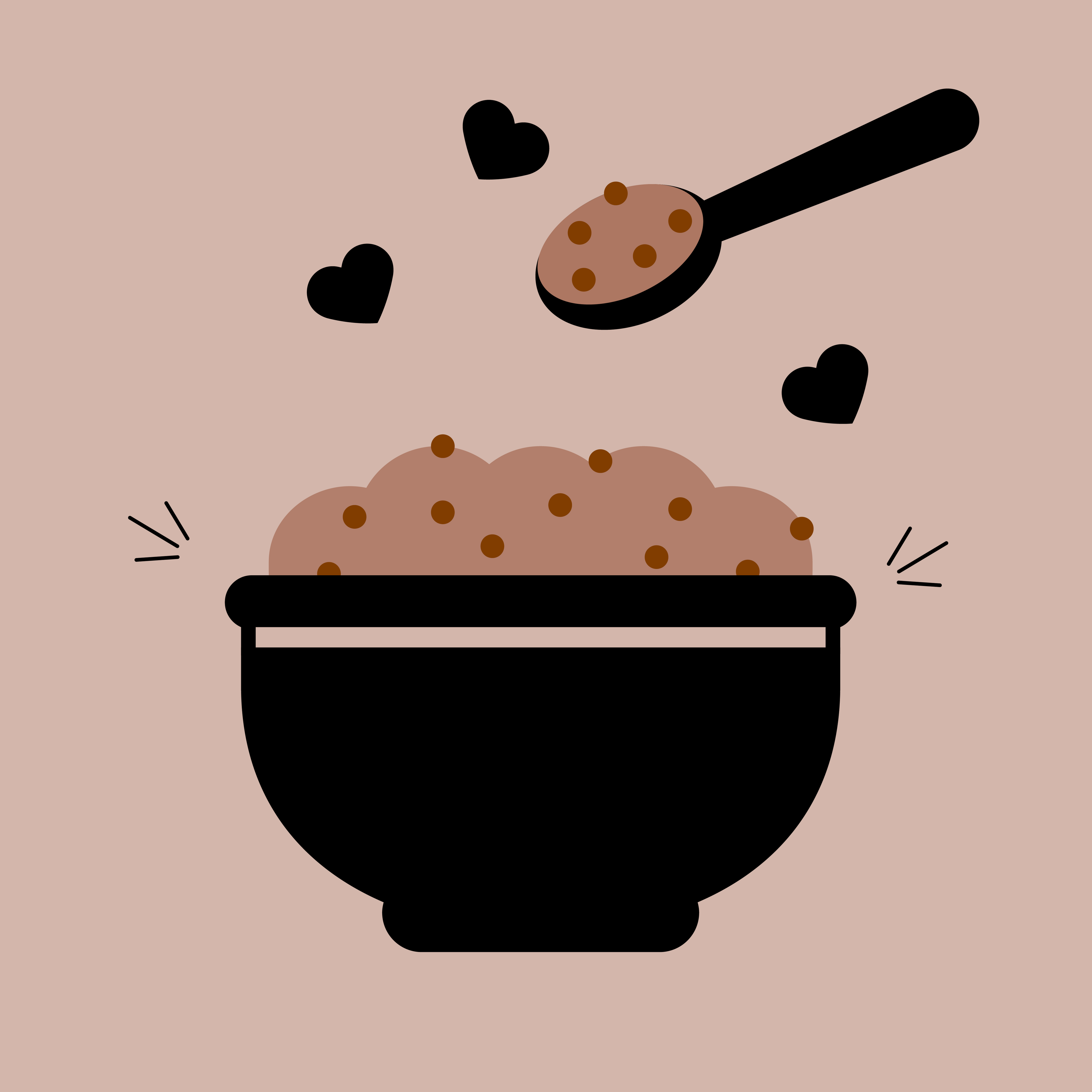 Eine Schüssel mit dem fertigen Porridge