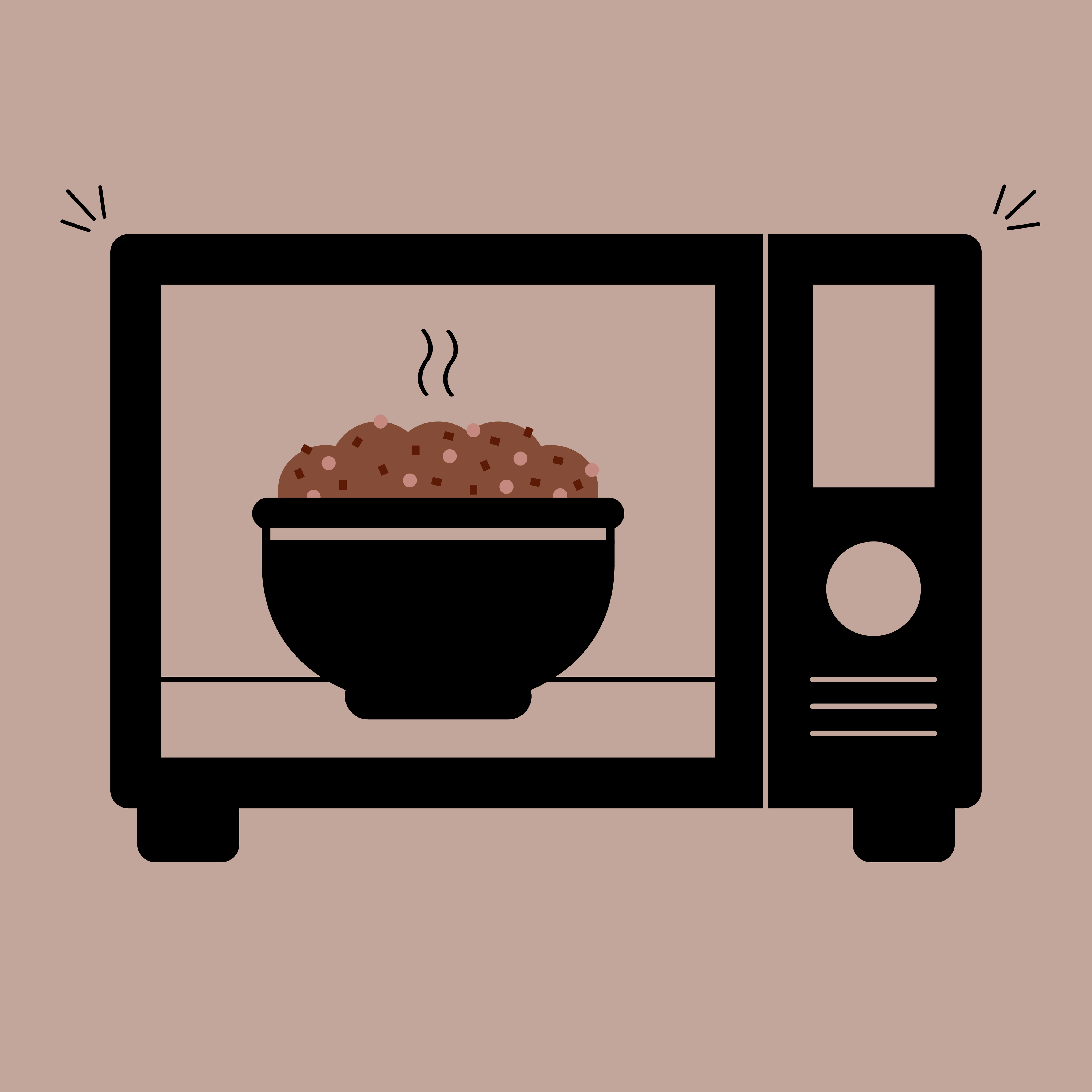 Porridgeschüssel in der Mikrowelle
