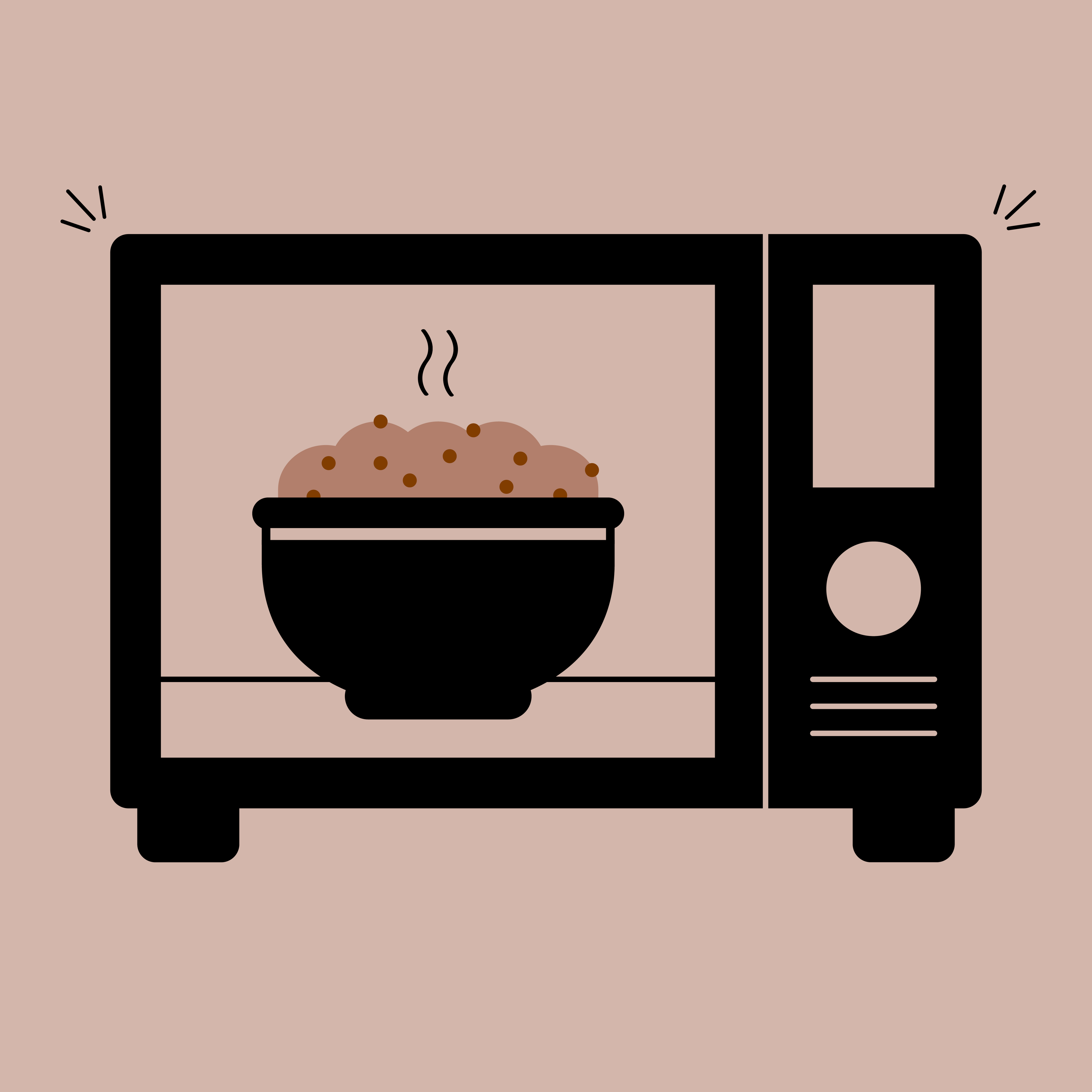 Porridgeschüssel in der Mikrowelle