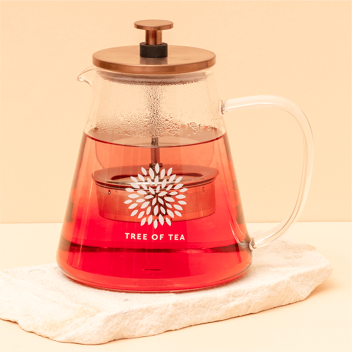 Tree of Tea Glaskanne mit Sieb mit Tee