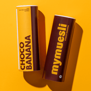 mymuesli Bio Choco Banana Müsli Dosen von der Seite