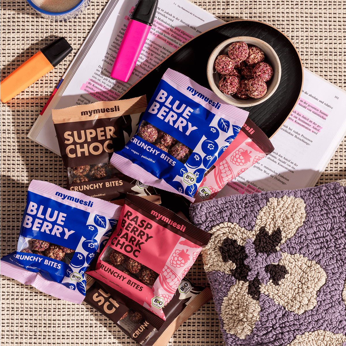 mymuesli Bio Crunchy Bites 6er Probierpaket - der perfekte Snack für zwischendurch