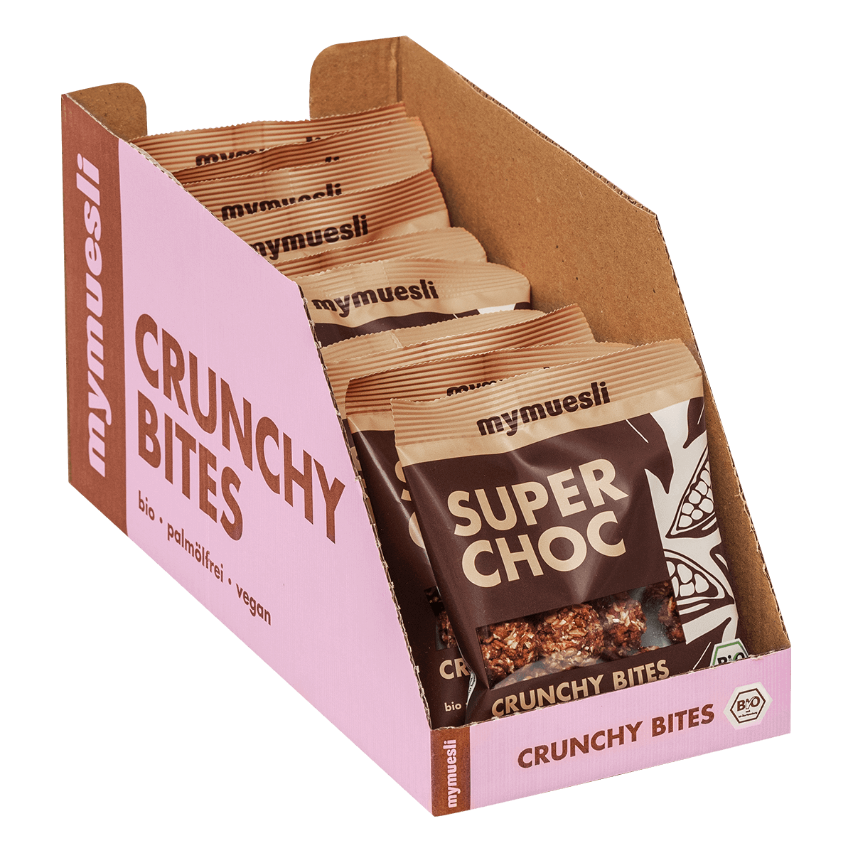 mymuesli Bio Super Choc Crunchy Bites 10er Tray