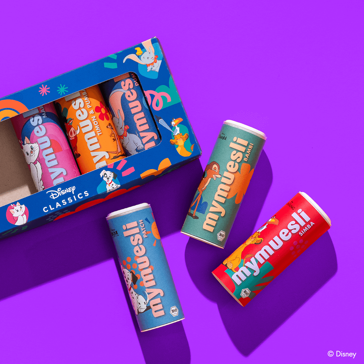 mymuesli Bio Disney 6er Mini-Müsli Geschenkbox - jetzt entdecken!
