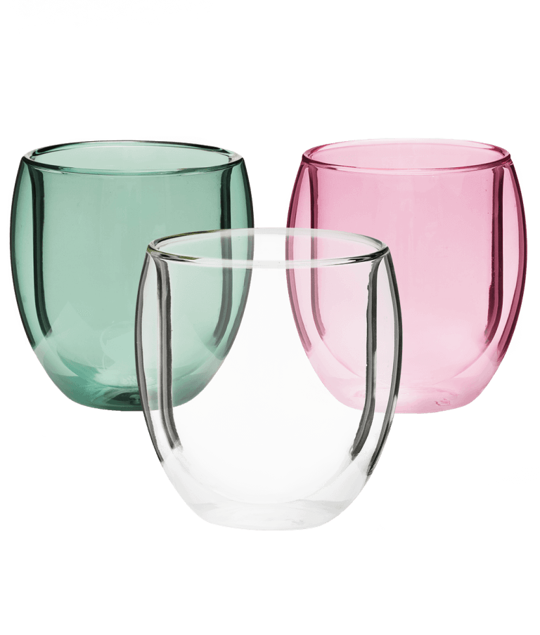 3er Set Bunte Gläser