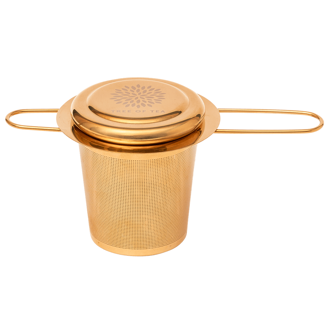 Tree of Tea Teesieb in gold