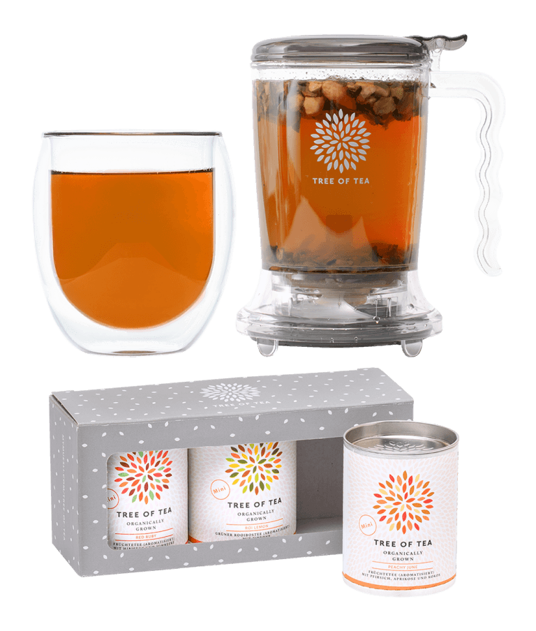 Tree of Tea Tea Maker im Set mit Tee und Teeglas