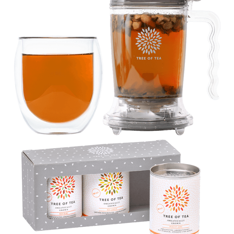 Tree of Tea Tea Maker im Set mit Tee und Teeglas