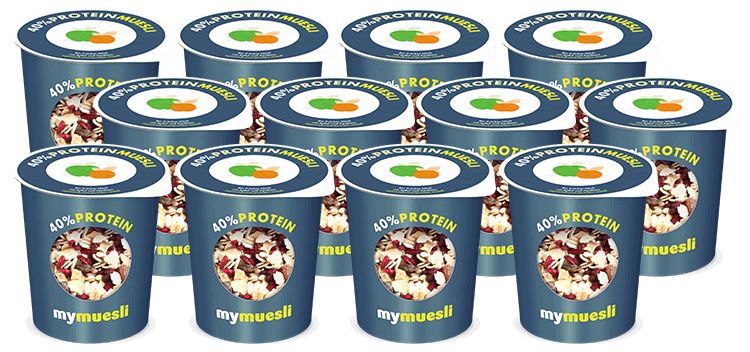 40 Prozent Protein Muesli 2go Becher
