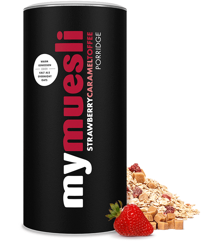 mymuesli Porridge Dose Strawberry Caramel Toffee