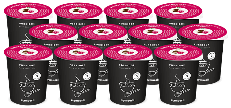 Unser leckerer Bio-Porridge mit Sauerkirchen und Himbeeren – auch für unterwegs