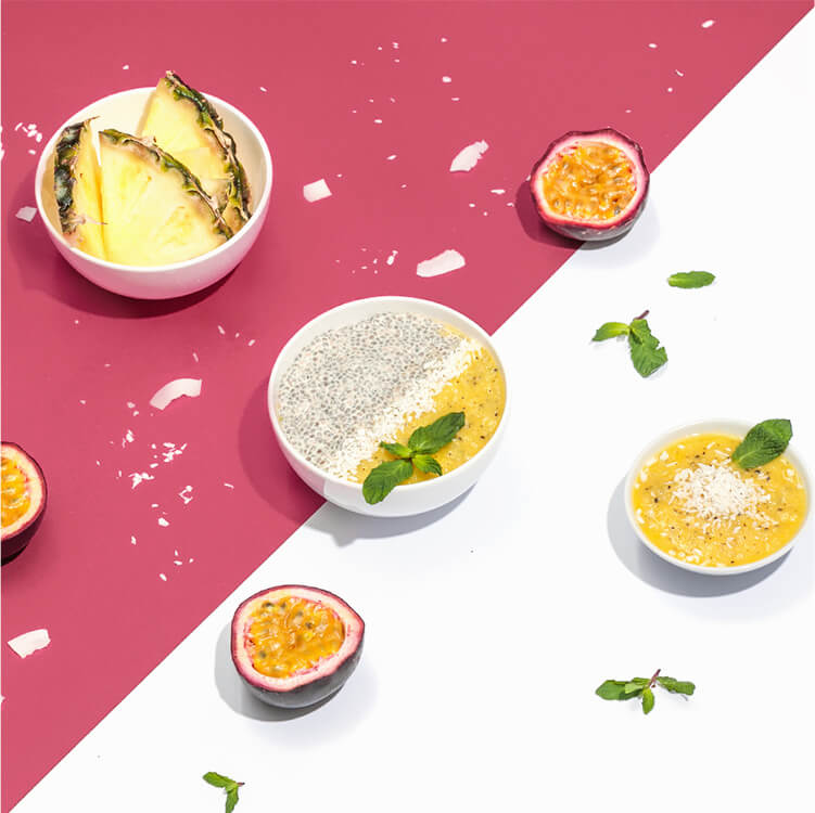 Tropischer Chia-Pudding