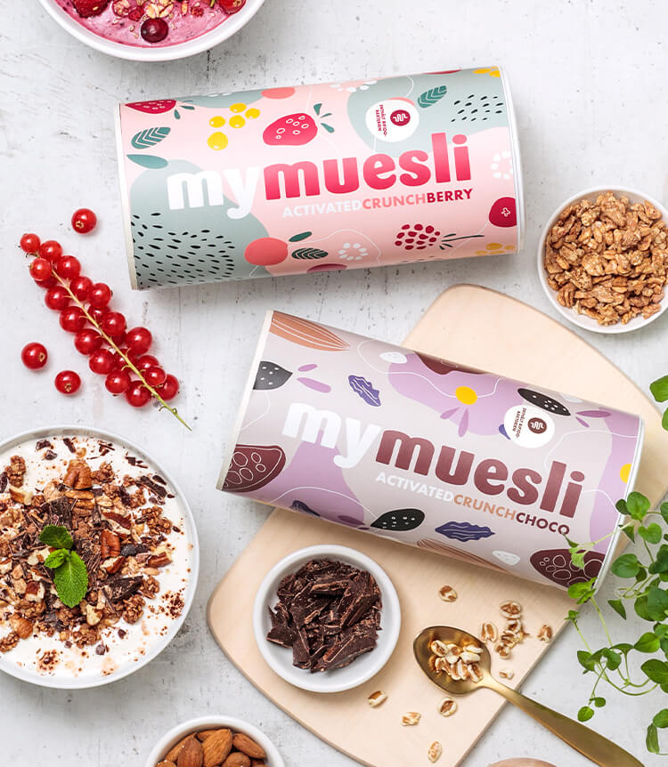 Mogelpackung: Rollen von Mymuesli mit viel Luft nach oben