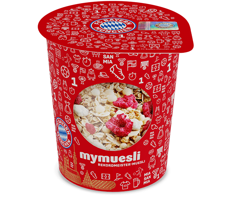 FC Bayern Rekordmeister Muesli 2go Becher