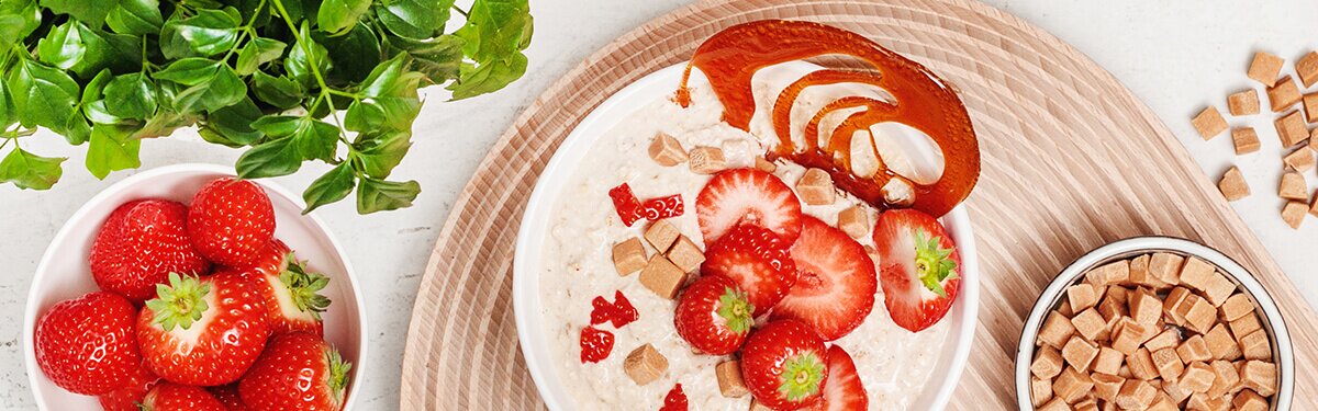 Strawberry Caramel Toffee Porridge