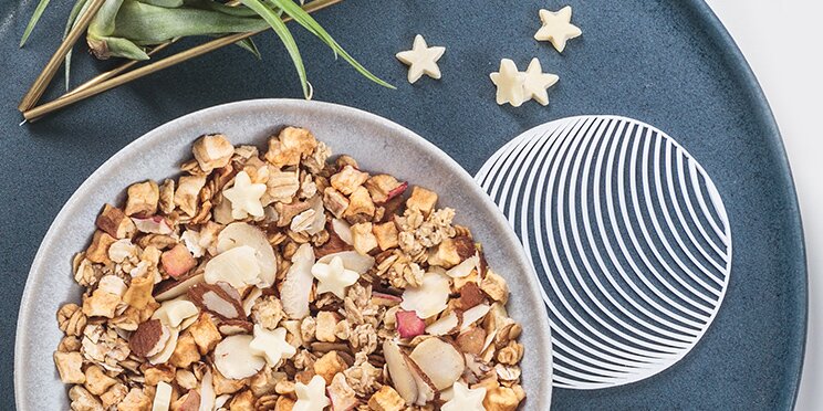 Weiße Schokosterne für Abwechslung in Deinem Müsli