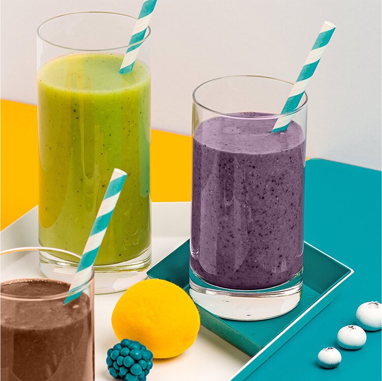 Protein Smoothie mit Blaubeeren