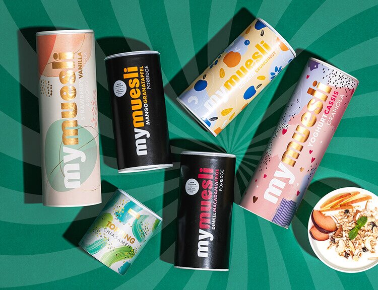 Retterpaket mit Muesli, Porridge und Topping