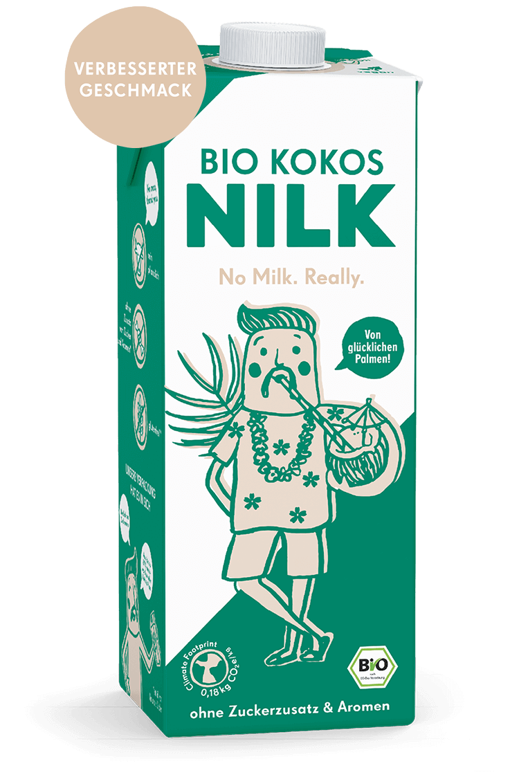 Bio Kokos Nilk ohne Zuckerzusatz.