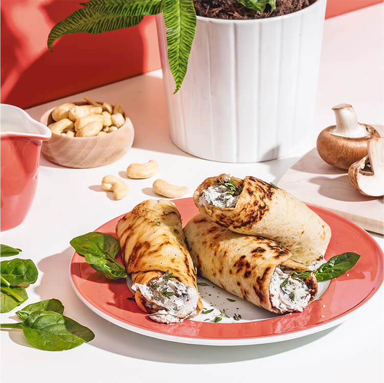 Herzhafte Pfannkuchen mit Cashew Nilk