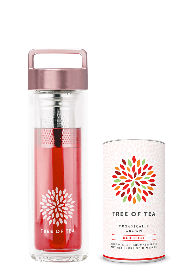 Red Ruby Früchtetee und 2go Bottle in einem Set