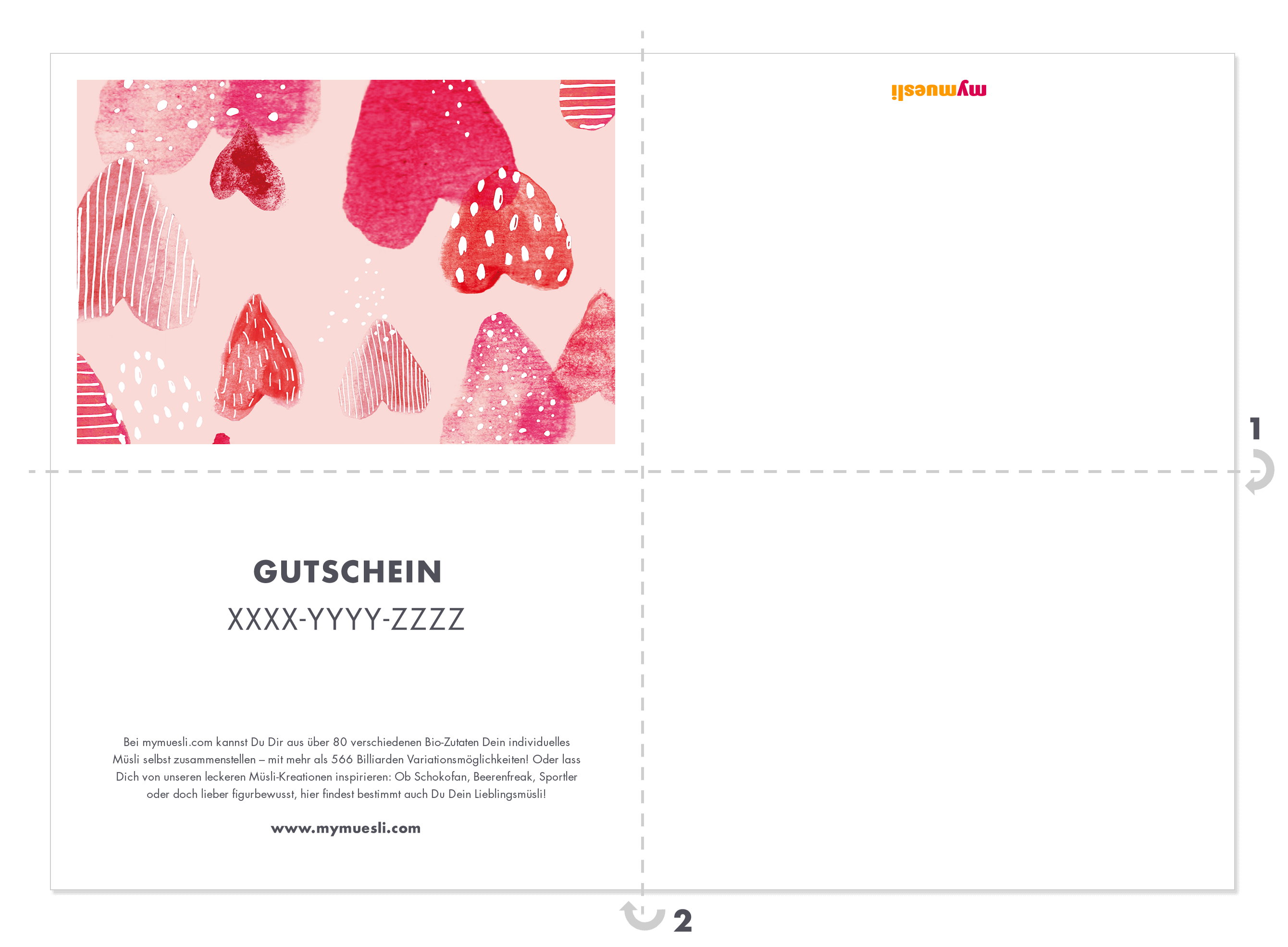 Gutschein Vorschau ungefaltet