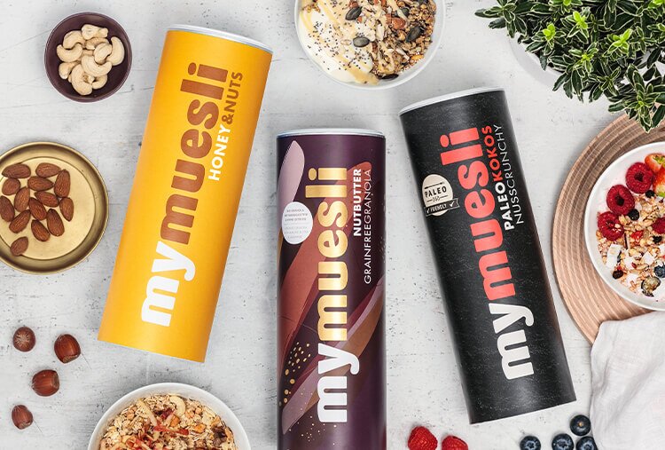 mymuesli Crazy Nuts Probierpaket mit drei Nussmueslis