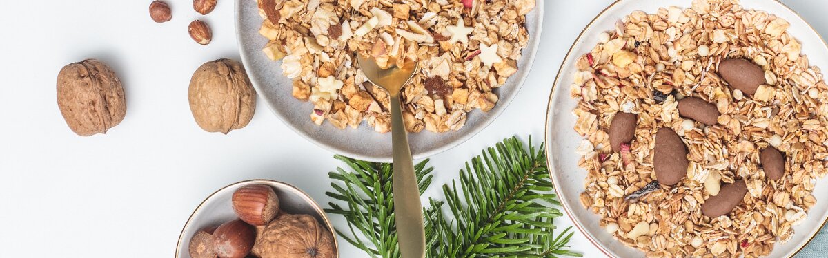 Weihnachtliche Müslis mit sinnlichen Gewürzen und exklusiven Zutaten