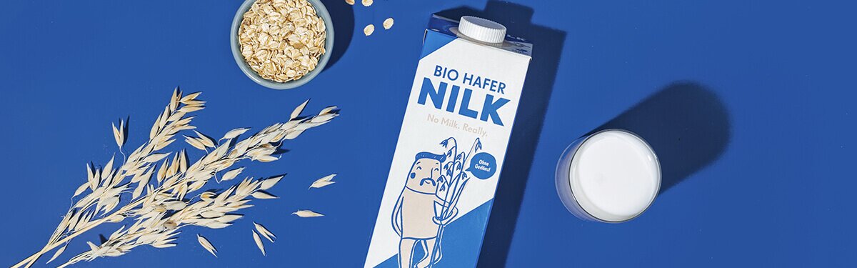 Unsere Bio Hafer Nilk mit der Extraportion Hafer.