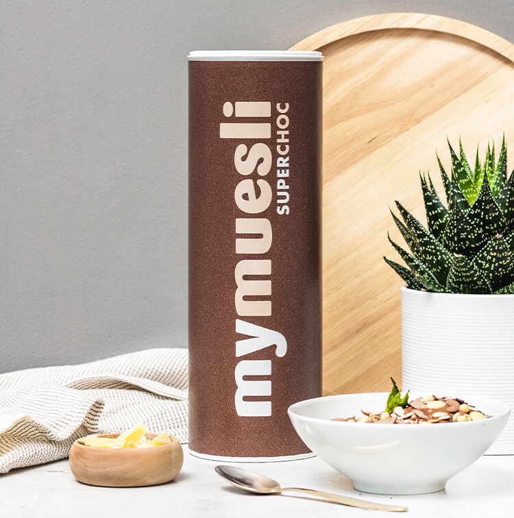 mymuesli Super Choc Muesli mit verschiedenen Schoko Zutaten