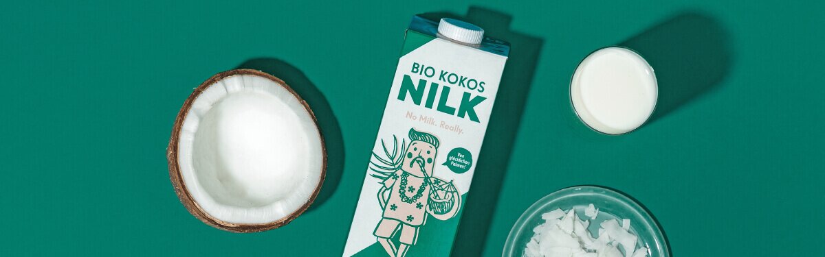 Bio Kokos Nilk ohne Zuckerzusatz.
