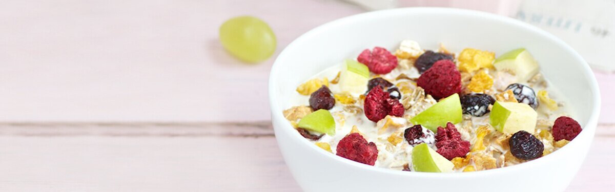 Bio-Müsli mit extra geringem Fettanteil.